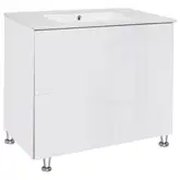 Комплект Qtap Tern 800х725х437 White тумба напольная + раковина врезная, с полотенцедержателем QT1771TNЛ8013080CW (QT1771TNL8013080CW)