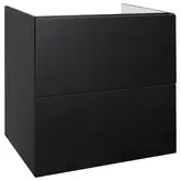 Тумба подвесная Qtap Tern 600х580х437 Matt black с полотенцедержателем QT1774TPL602MB