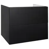 Тумба подвесная Qtap Tern 700х580х437 Matt black с полотенцедержателем QT1774TPL702MB