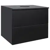 Тумба подвесная Qtap Tern 600х476х469 Matt black со столешницей и полотенцедержателем QT1774TPЛ602G (QT1779TPL602MB)