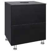 Тумба напольная Qtap Tern 600х616х469 Matt black со столешницей и полотенцедержателем QT1773TNЛ602G (QT1780TNL602MB)