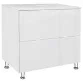 Тумба напольная Qtap Tern 700х616х469 White со столешницей и полотенцедержателем QT1773TNЛ701W (QT1780TNL701W)