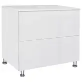 Тумба напольная Qtap Tern 800х616х469 White со столешницей и полотенцедержателем QT1773TNЛ801W (QT1780TNL801W)