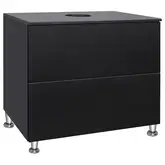 Тумба напольная Qtap Tern 800х616х469 Matt black со столешницей и полотенцедержателем QT1773TNЛ802G (QT1780TNL802MB)