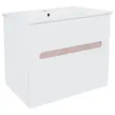 Комплект Qtap Virgo 700х580х437 White/Whitish oak тумба подвесная + раковина врезная QT1872TPА7013070CW (QT1872TPА7013070CWWO)
