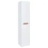 Пенал подвесной Qtap Virgo 350х1600х316 White/Whitish oak с корзиной для белья QT1876PP1651KRWWO