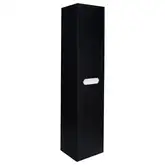 Пенал подвесной Qtap Virgo 350х1600х316 Black/White с корзиной для белья QT1876PP1652KRBW