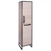 Пенал напольный Qtap Taurus 350х1750х300 Whitish oak с корзиной для белья QT2475PN175KRWO