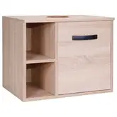 Тумба подвесная Qtap Pisces 600х480х437 Whitish oak со столешницей QT2579TPL603WO