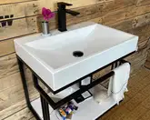 Snail Тумба «Самуі» з умивальником «Гранд»/камінь Іній В110 (600LOFT148cB110)