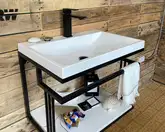 Snail Тумба «Самуі» з умивальником «Богема»/камінь Білий А100 (600LOFT156cA100)