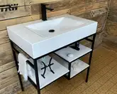 Snail Тумба «Родос» з умивальником «Атлант»/камінь А802М Олива МАТ (800LOFT163сA802M)