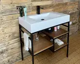 Snail Тумба «Родос» з умивальником «Атлант»/дерево А701М Персик МАТ (800LOFT163dA701M)