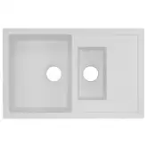 Кухонная мойка с дополнительной чашей Qtap CS 7648 White (QT7648WHI650)