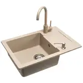 Кухонна мийка REA NILS BEIGE набір 5в1 (ZLE-00102)