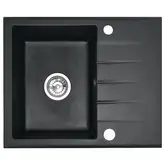 Гранитная кухонная мойка REA NORTH BLACK пятнистая (ZLE-00125)