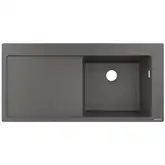 Кухонна мийка Hansgrohe S514-F450 1050х510 поличка зліва, Stonegrey (43314290)
