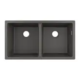 Кухонна мийка Hansgrohe S510-U770 під стільницю 820х450 дві чаші 370/370, Stonegrey (43434290)