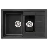 Кухонная мойка с дополнительной чашей Lidz 780x495/200 GRF-13 (LIDZGRF13780495200)