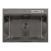 Мийка Mixxus MH7050-SK NANO-BLACK (3.0/0.8) з н.ст. зі сходинкою для суш.,з підст.під ножі(графіт)( (MX1944)