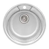 Кухонная мойка Qtap D490 0,8 мм Satin (QTD490SAT08)