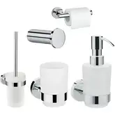 Набір аксесуарів Hansgrohe Logis Universal подвійний гачок, диспенсер, ершик, тримач паперу, склянка (20210006)