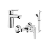 Набор смесителей для душа 3-в-1 Grohe BauEdge (цвет - хром) (123208)