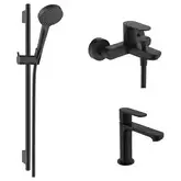 Hansgrohe Rebris S/Vernis Blend Набір 3-в-1, чорний (SET72440) (724407251726422)