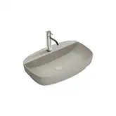 Раковина полувстраиваемая Catalano Green Lux Сolori 42 х 60 х h14 см, цвет - серый матовый 165GRLXNCS