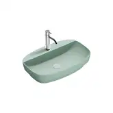 Раковина полувстраиваемая Catalano Green Lux Сolori 42 х 60 х h14 см, цвет - зелёный матовый 165GRLXNVS
