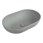 Умивальник на стільницю Flaminia APP 62 x 40 xh 16 cm, без переливу, Cenere matt (AP62A) (AP62ACEN)