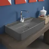 Раковина накладная на столешницу Flaminia Miniwash 60 x 42 x h13 см, цвет - Grigio Lava матовый (MW60PR Grigio Lava)