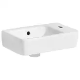 Маленькая (мини) раковина Geberit Selnova Compact 40 х 25 см, с 1 отверстием под смеситель справа (501.517.00.1)