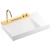 Раковина Hansgrohe Avalegra AquaUnit 78 х 47,5 х 10 см, без переливу, з функцією QuickClean+, із змішувачем, Polished Gold Optic 22473990