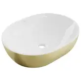 Умывальник (раковина) MEXEN VIKI WHITE BRUSHED GOLD накладной (MEX-21054817)