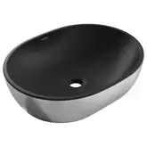 Умывальник (раковина) MEXEN VIKI 48 BLACK BRUSH SILVER накладной (MEX-21054873)