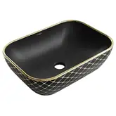 Умывальник (раковина) MEXEN RITA BLACK DIAMOND GOLD накладной (MEX-21084579)
