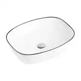 Умывальник (раковина) MEXEN LITA WHITE BLACK EDGE накладной (MEX-22124907)