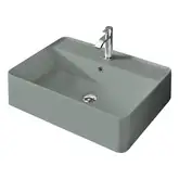 Умивальник на стільницю Nic Design Semplice 60х45х16 см з отвором під змішувач, Cemento матовий C/F (001384047 CF)