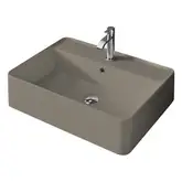 Умивальник на стільницю Nic Design Semplice 60х45х16 см з отвором під змішувач, Sabbia матовий C/F (001384051 CF)
