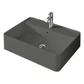 Умивальник на стільницю Nic Design Semplice 60х45х16 см з отвором під змішувач, Argilla матовий C/F (001384052 CF)