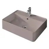 Умивальник на стільницю Nic Design Semplice 60х45х16 см з отвором під змішувач, Cipria матовий C/F (001384060 CF)