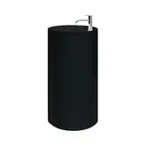 Умивальник окремо стоячий з отвором під змішувач Nic Design Ovvio 45х85 см, чорний глянець (001454008)
