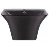 Раковина подвесная моноблок Qtap Crow 600х430х385 Matt black с донным клапаном QT0511G835MB