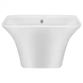 Раковина подвесная моноблок Qtap Crow 600х430х385 White с донным клапаном QT0511G835W