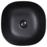 Раковина Qtap Kolibri 410x410x150 Matt black с донным клапаном QT10112144MBMB
