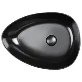 Раковина Qtap Leo 400x350x160 Matt black с донным клапаном QT1111A053MB