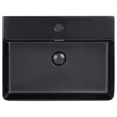 Раковина Qtap Nando LT 600х420х120 Matt black с донным клапаном QT12112173MBMB