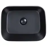 Раковина Qtap Scorpio 450х390х120 Matt black с донным клапаном QT14112242MBMB
