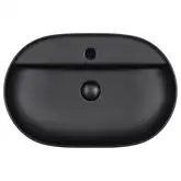 Раковина-чаша Qtap Scorpio 610x400x120 Matt black с донным клапаном QT142203MBMB